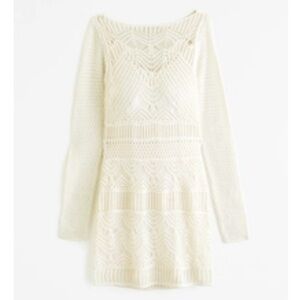 NWT! Crochet Cream Knit Dress